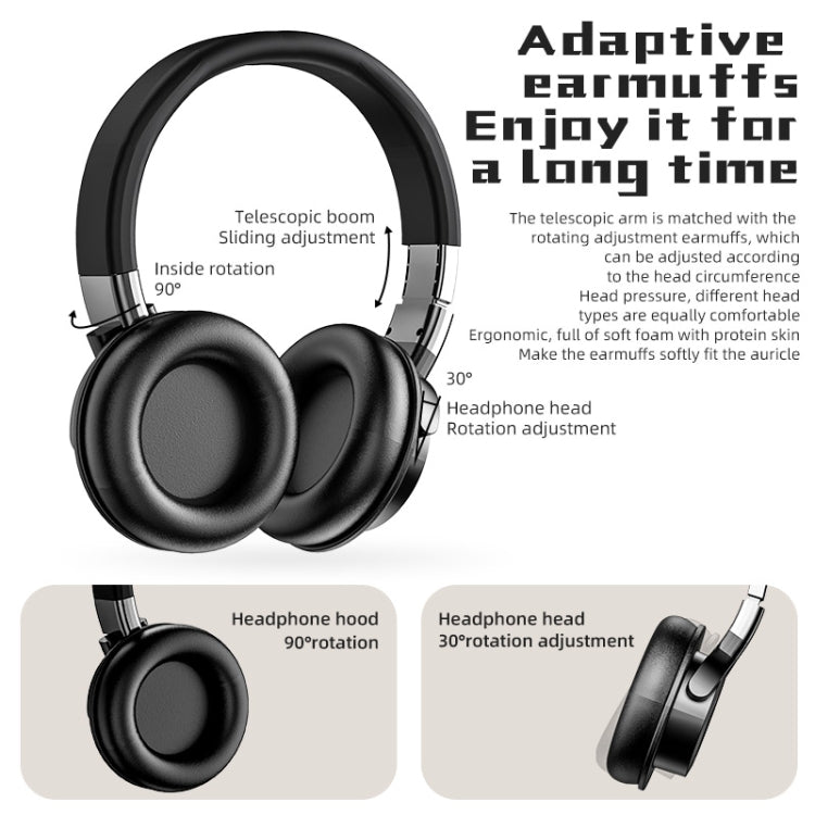 A51 USB Charging Wireless Bluetooth HIFI Stereo Headset with Mic(Black) - Headset & Headphone by PMC TechLife | Online Shopping South Africa | PMC TechLife