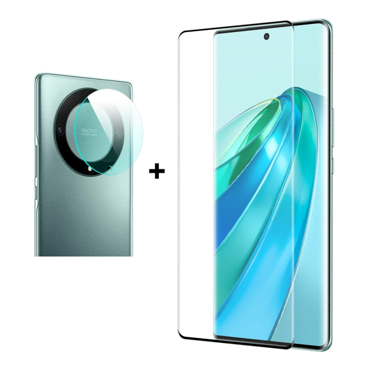 For Honor X9A / Magic5 Lite ENKAY 3D Hot Bending Edge Glue Tempered Glass Full Film with Lens Film - free shipping - PMC TechLife - Order now!