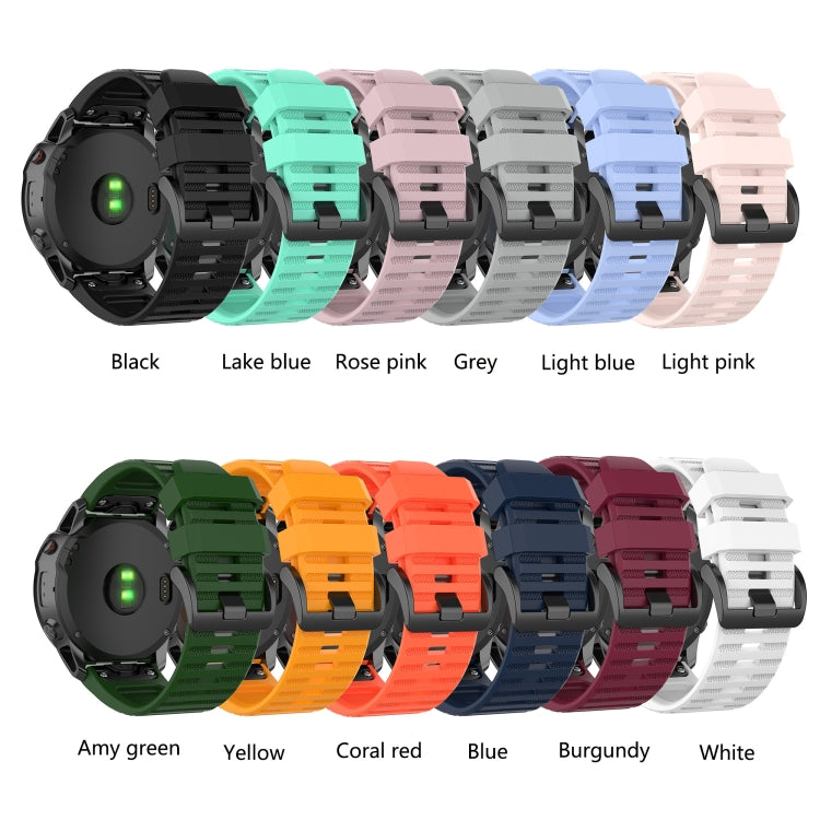 Compatible with Garmin Fenix 7X 26mm Silicone Watch Band(Lake blue) - Watch Bands by PMC TechLife | Online Shopping South Africa | PMC TechLife | Buy Now Pay Later Mobicred