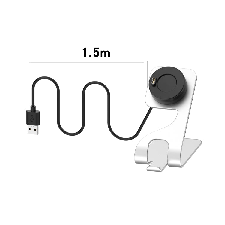 For Garmin Forerunner 745 Rotatable Magnetic Metal Charging Base(Gray) - Charger by PMC TechLife | Online Shopping South Africa | PMC TechLife | Buy Now Pay Later Mobicred