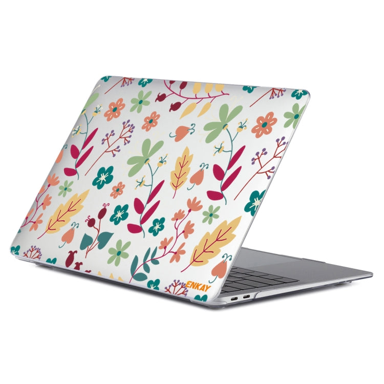 ENKAY Flower Series Pattern Laotop Protective Crystal Case For MacBook Air 13.3 inch A1932 / A2179 / A2337(Spring) - MacBook Air Cases by ENKAY | Online Shopping South Africa | PMC TechLife