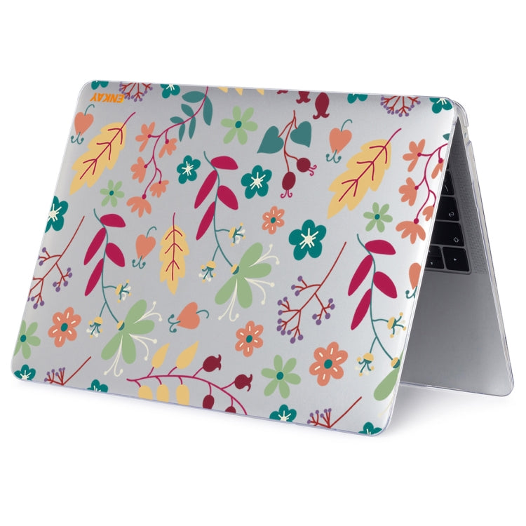 ENKAY Flower Series Pattern Laotop Protective Crystal Case For MacBook Pro 13.3 inch A2251 / A2289 / A2338 2020(Spring) - MacBook Pro Cases by ENKAY | Online Shopping South Africa | PMC TechLife | Buy Now Pay Later Mobicred