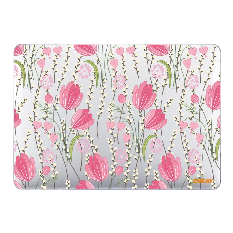 ENKAY Flower Series Pattern Laotop Protective Crystal Case For MacBook Pro 13.3 inch A2251 / A2289 / A2338 2020(Tulips) - MacBook Pro Cases by ENKAY | Online Shopping South Africa | PMC TechLife