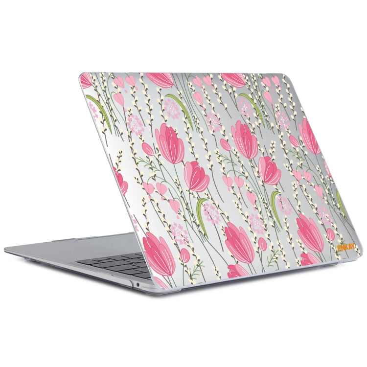 ENKAY Flower Series Pattern Laotop Protective Crystal Case For MacBook Pro 13.3 inch A2251 / A2289 / A2338 2020(Tulips) - MacBook Pro Cases by ENKAY | Online Shopping South Africa | PMC TechLife