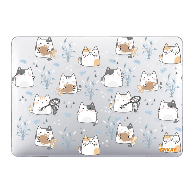 ENKAY Animal Series Pattern Laotop Protective Crystal Case For MacBook Pro 13.3 inch A1706 / A1708 / A1989 / A2159(Cute Cat) - MacBook Pro Cases by ENKAY | Online Shopping South Africa | PMC TechLife | Buy Now Pay Later Mobicred