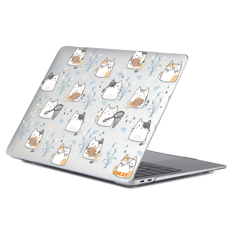 ENKAY Animal Series Pattern Laotop Protective Crystal Case For MacBook Pro 13.3 inch A1706 / A1708 / A1989 / A2159(Cute Cat) - MacBook Pro Cases by ENKAY | Online Shopping South Africa | PMC TechLife | Buy Now Pay Later Mobicred