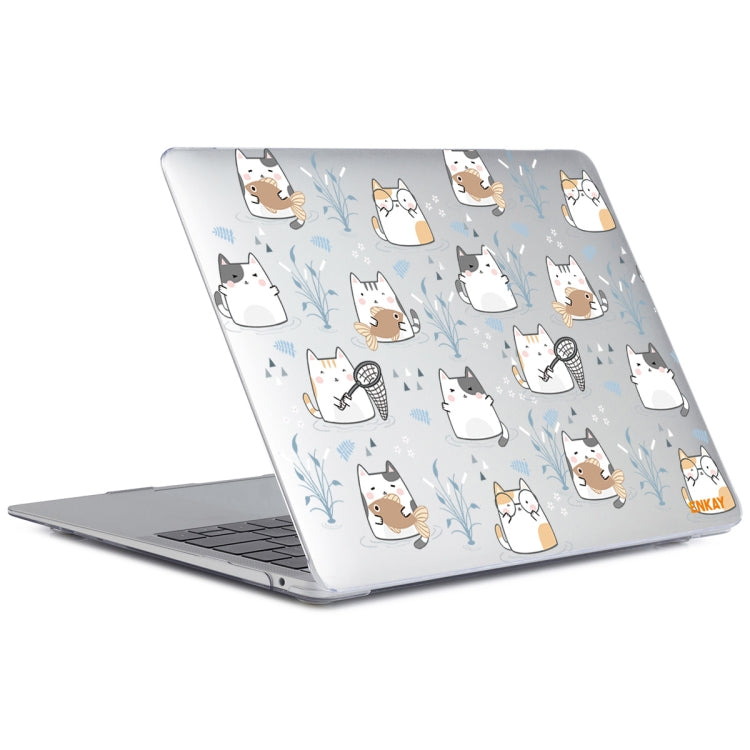 ENKAY Animal Series Pattern Laotop Protective Crystal Case For MacBook Pro 13.3 inch A1706 / A1708 / A1989 / A2159(Cute Cat) - MacBook Pro Cases by ENKAY | Online Shopping South Africa | PMC TechLife | Buy Now Pay Later Mobicred