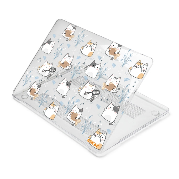 ENKAY Animal Series Pattern Laotop Protective Crystal Case For MacBook Pro 13.3 inch A1706 / A1708 / A1989 / A2159(Cute Cat) - MacBook Pro Cases by ENKAY | Online Shopping South Africa | PMC TechLife | Buy Now Pay Later Mobicred