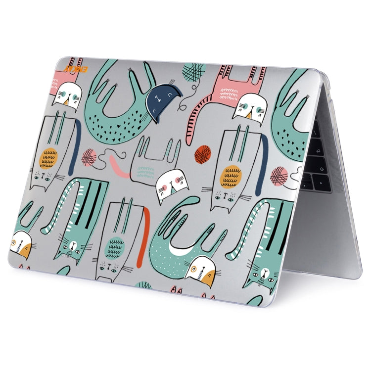 ENKAY Animal Series Pattern Laotop Protective Crystal Case For MacBook Pro 13.3 inch A1706 / A1708 / A1989 / A2159(Thin Cat) - MacBook Pro Cases by ENKAY | Online Shopping South Africa | PMC TechLife | Buy Now Pay Later Mobicred