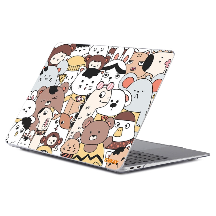 For MacBook Air 13.3 inch A1932 / A2179 / A2337 ENKAY Animal Series Pattern Laotop Protective Crystal Case(Animals No.1) - MacBook Air Cases by ENKAY | Online Shopping South Africa | PMC TechLife | Buy Now Pay Later Mobicred