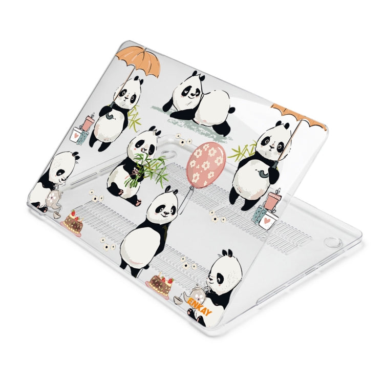 ENKAY Animal Series Pattern Laotop Protective Crystal Case For MacBook Pro 15.4 inch A1707 / A1990(Panda) - MacBook Pro Cases by ENKAY | Online Shopping South Africa | PMC TechLife | Buy Now Pay Later Mobicred