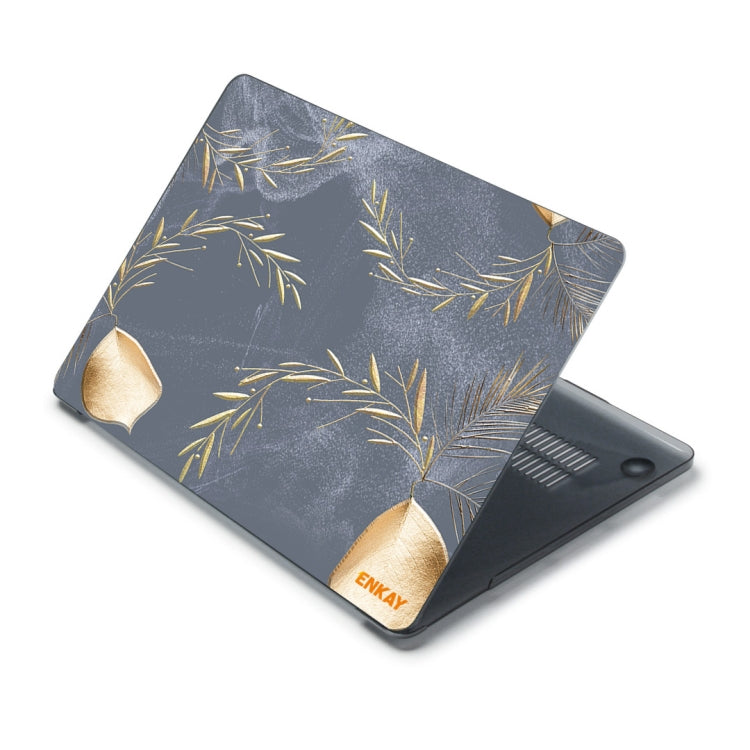 ENKAY Vintage Pattern Series Laotop Protective Crystal Case For MacBook Pro 13.3 inch A1706 / A1708 / A1989 / A2159(Wild Oats) - MacBook Pro Cases by ENKAY | Online Shopping South Africa | PMC TechLife | Buy Now Pay Later Mobicred