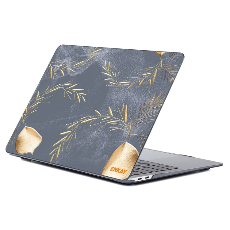 ENKAY Vintage Pattern Series Laotop Protective Crystal Case For MacBook Pro 13.3 inch A1706 / A1708 / A1989 / A2159(Wild Oats) - MacBook Pro Cases by ENKAY | Online Shopping South Africa | PMC TechLife | Buy Now Pay Later Mobicred
