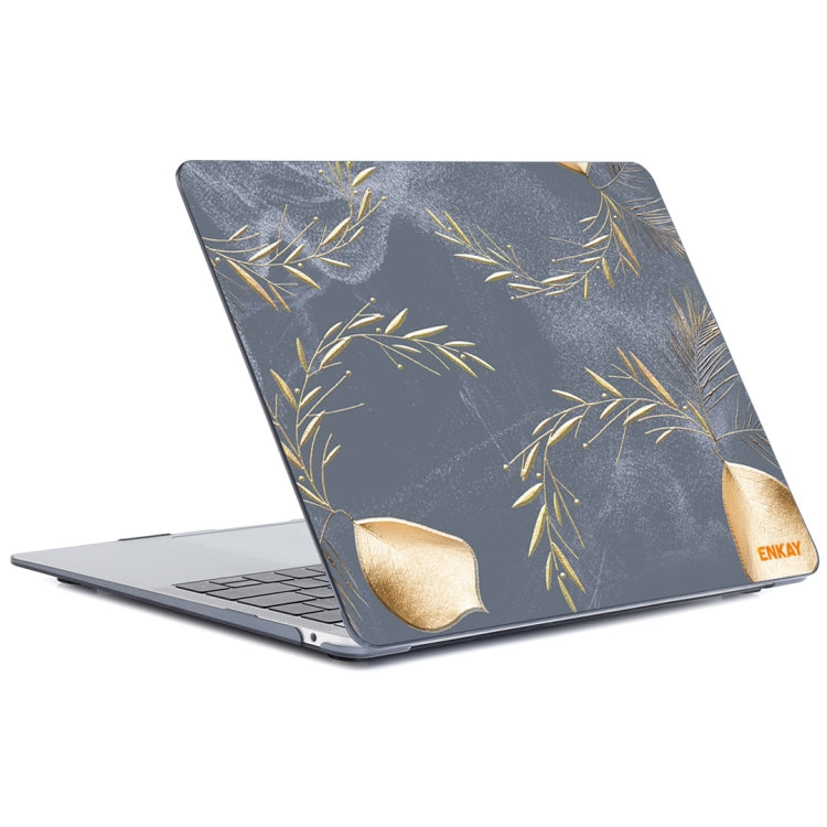 ENKAY Vintage Pattern Series Laotop Protective Crystal Case For MacBook Pro 13.3 inch A1706 / A1708 / A1989 / A2159(Wild Oats) - MacBook Pro Cases by ENKAY | Online Shopping South Africa | PMC TechLife | Buy Now Pay Later Mobicred