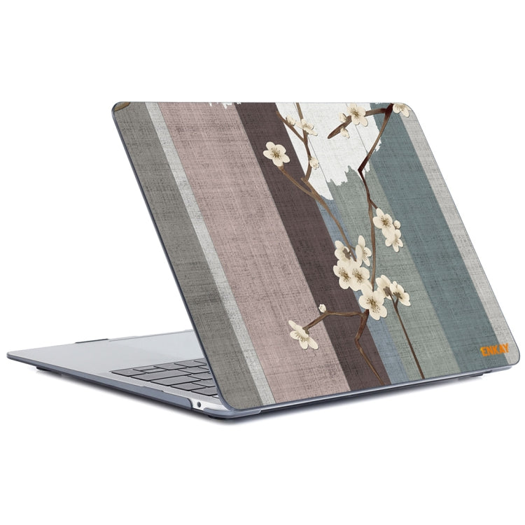 ENKAY Vintage Pattern Series Laotop Protective Crystal Case For MacBook Pro 13.3 inch A2251 / A2289 / A2338 2020(Plum Blossom) - MacBook Pro Cases by ENKAY | Online Shopping South Africa | PMC TechLife | Buy Now Pay Later Mobicred