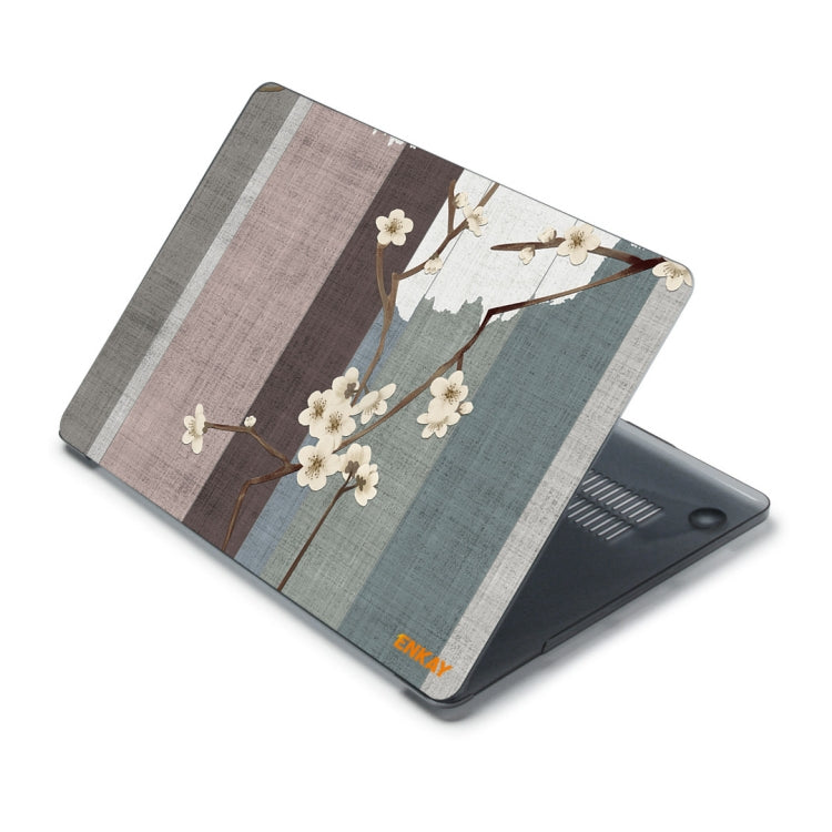 ENKAY Vintage Pattern Series Laotop Protective Crystal Case For MacBook Pro 14.2 inch A2442 (2021)(Plum Blossom) - MacBook Pro Cases by ENKAY | Online Shopping South Africa | PMC TechLife | Buy Now Pay Later Mobicred