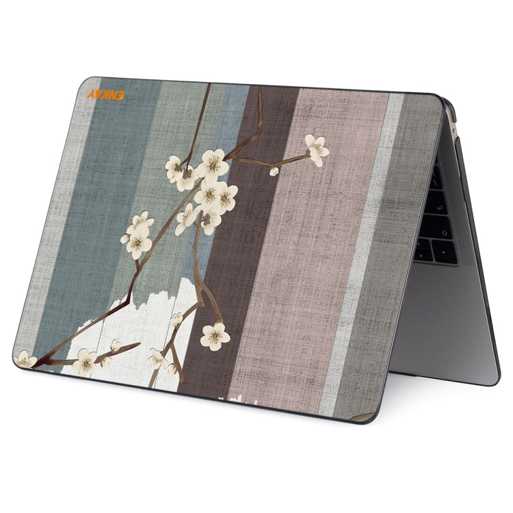 ENKAY Vintage Pattern Series Laotop Protective Crystal Case For MacBook Pro 14.2 inch A2442 (2021)(Plum Blossom) - MacBook Pro Cases by ENKAY | Online Shopping South Africa | PMC TechLife | Buy Now Pay Later Mobicred