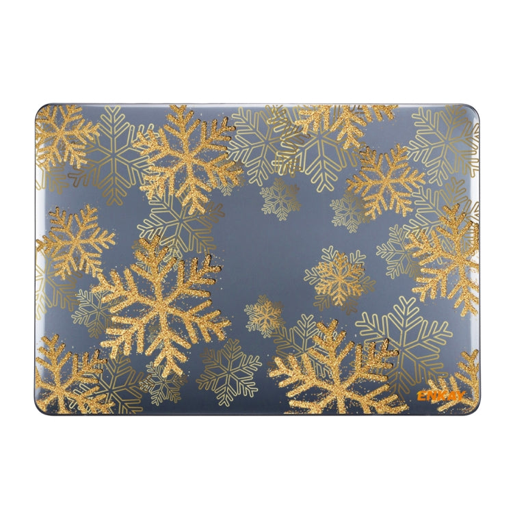 ENKAY Vintage Pattern Series Laotop Protective Crystal Case For MacBook Pro 15.4 inch A1707 / A1990(Golden Snowflake) - MacBook Pro Cases by ENKAY | Online Shopping South Africa | PMC TechLife | Buy Now Pay Later Mobicred