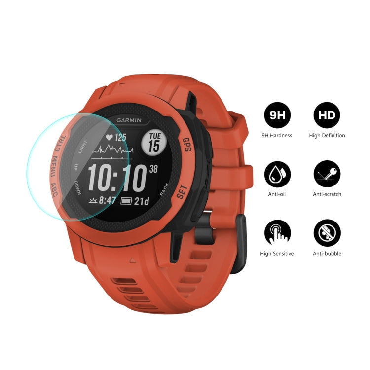 10 PCS ENKAY 0.2mm 9H Tempered Glass Screen Protector Watch Film Compatible with Garmin Instinct 2 - Screen Protector by ENKAY | Online Shopping South Africa | PMC TechLife | Buy Now Pay Later Mobicred