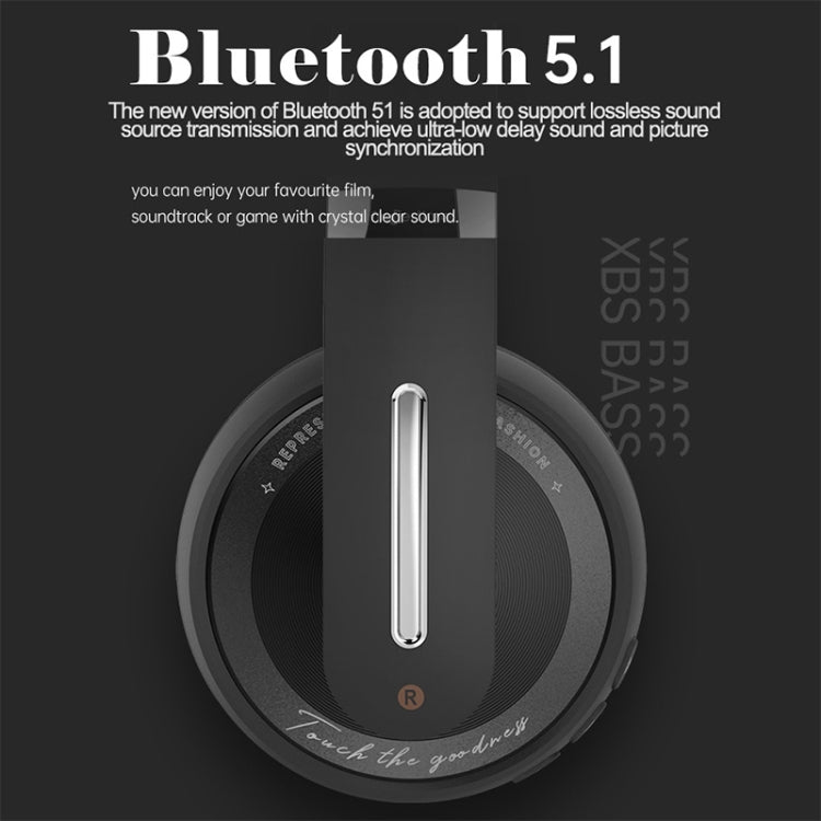 P6 Bluetooth 5.1 Wireless Stereo Headset with Microphone(Black) - Headset & Headphone by PMC TechLife | Online Shopping South Africa | PMC TechLife