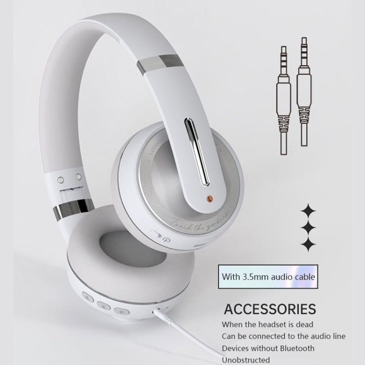 P6 Bluetooth 5.1 Wireless Stereo Headset with Microphone(White) - Headset & Headphone by PMC TechLife | Online Shopping South Africa | PMC TechLife
