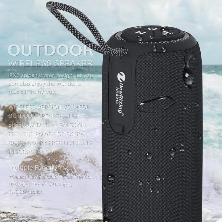NewRixing NR8013 10W TWS Portable Wireless Stereo Speaker Support TF Card / FM(Gray) - Desktop Speaker by NewRixing | Online Shopping South Africa | PMC TechLife | Buy Now Pay Later Mobicred