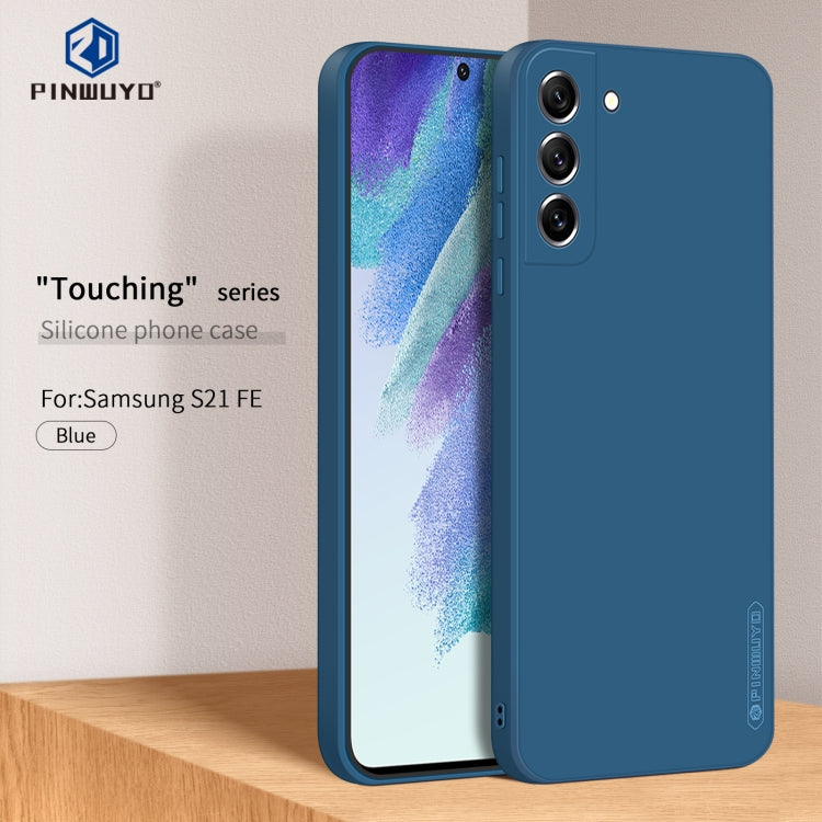 For Samsung Galaxy S21 FE 5G PINWUYO Sense Series Liquid Silicone TPU Phone Case(Blue) - free shipping - PMC TechLife - Order now!