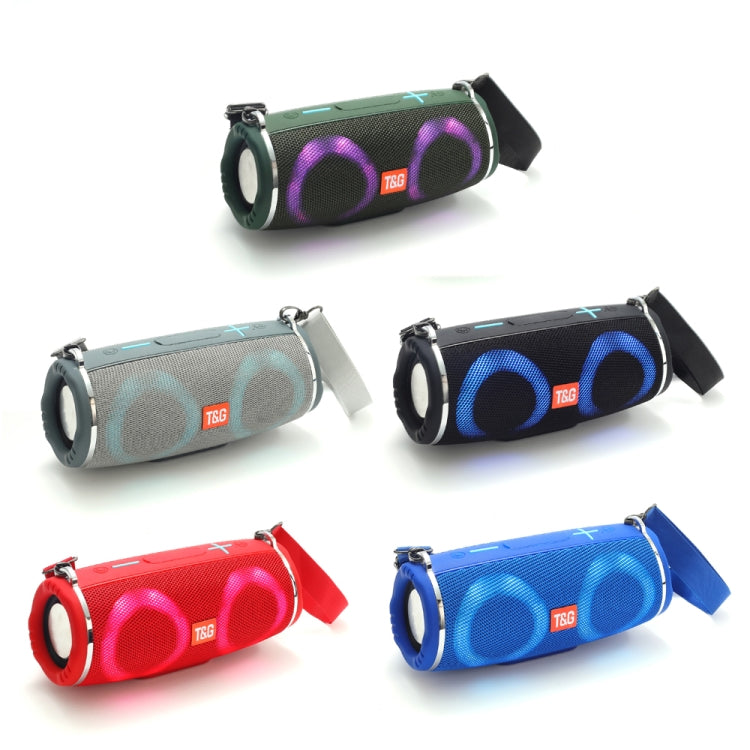 T&G TG642 RGB Light Waterproof  Portable Bluetooth Speaker Support FM / TF Card(Green) - free shipping - PMC TechLife - Order now!
