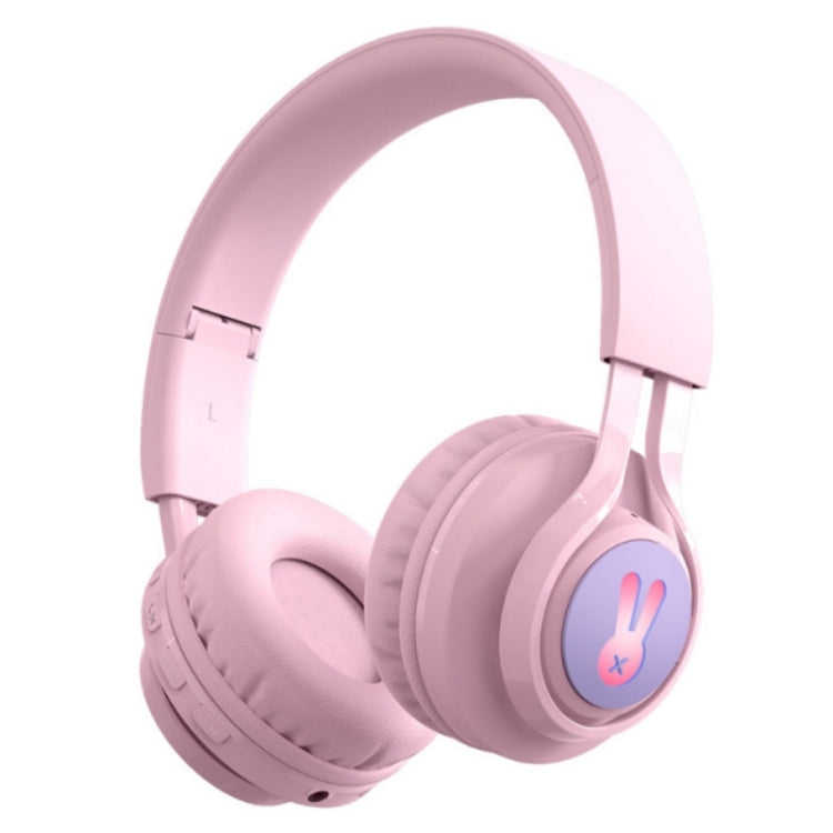 BT06C+ Children Head-mounted Cute Wireless Bluetooth Headset with Microphone & LED Light(Pink) - Headset & Headphone by PMC TechLife | Online Shopping South Africa | PMC TechLife