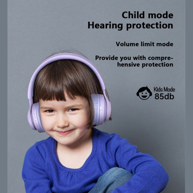 BT06C+ Children Head-mounted Cute Wireless Bluetooth Headset with Microphone & LED Light(Pink) - Headset & Headphone by PMC TechLife | Online Shopping South Africa | PMC TechLife