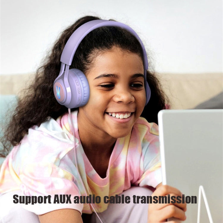 BT06C+ Children Head-mounted Cute Wireless Bluetooth Headset with Microphone & LED Light(Pink) - Headset & Headphone by PMC TechLife | Online Shopping South Africa | PMC TechLife