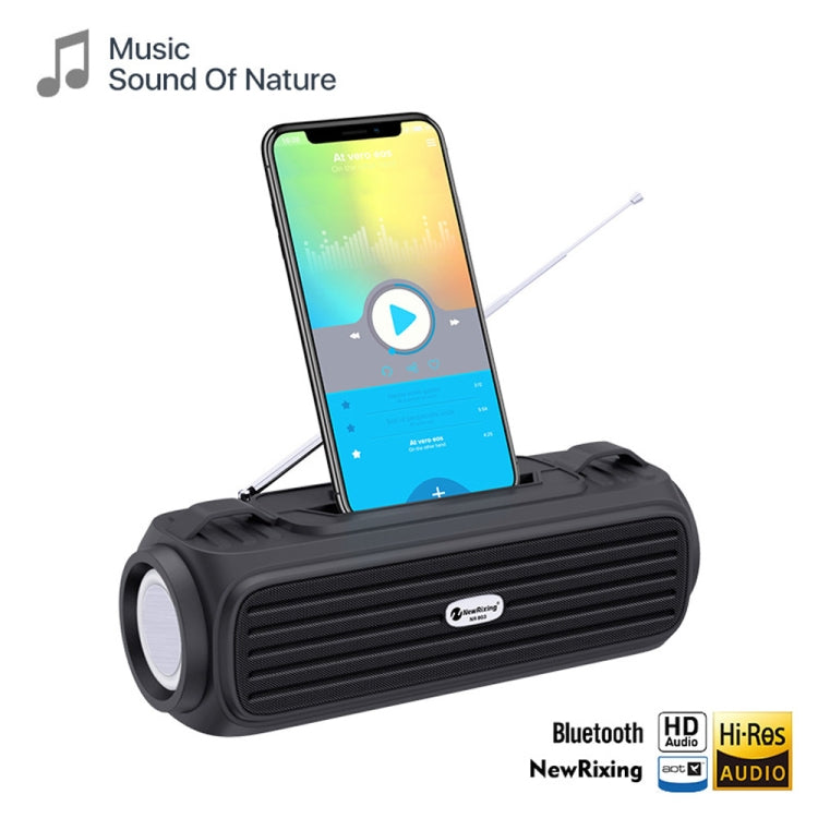 NewRixing NR903F TWS Portable Outdoor Bluetooth Speaker Support TF Card / FM(Black) - Desktop Speaker by NewRixing | Online Shopping South Africa | PMC TechLife | Buy Now Pay Later Mobicred