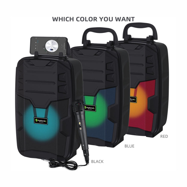 NewRixing NRG401C Outdoor Portable Karaoke Wireless Speaker High-Power Audio Amplifier With Mic(Black) - free shipping - PMC TechLife - Order now!