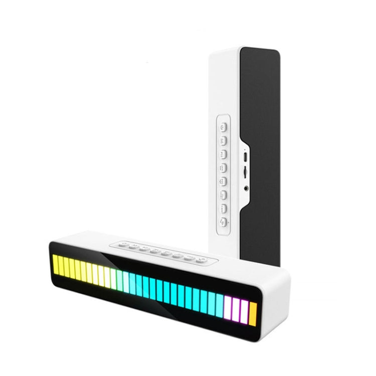 Duosi M8 LED Pickup Rhythm Ambient Light Multi-function TWS Bluetooth Speaker Bar(White) - Desktop Speaker by Duosi | Online Shopping South Africa | PMC TechLife | Buy Now Pay Later Mobicred