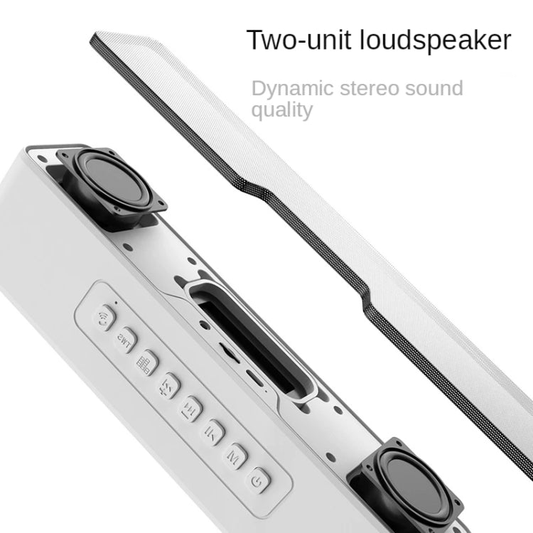 Duosi M8 LED Pickup Rhythm Ambient Light Multi-function TWS Bluetooth Speaker Bar(Black) - free shipping - PMC TechLife - Order now!