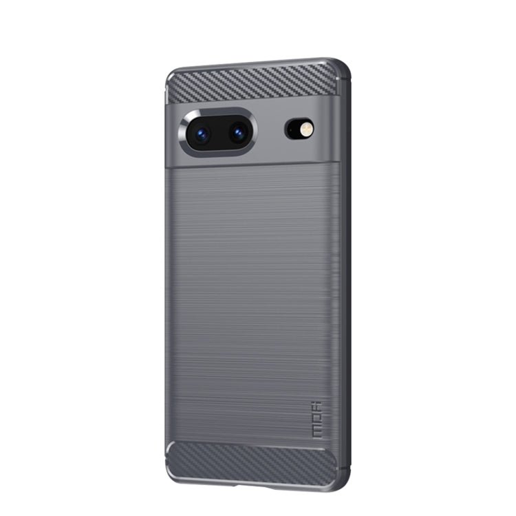 For Google pixel 7 5G MOFI Gentleness Series Brushed Texture Carbon Fiber TPU Phone Case(Gray) - free shipping - PMC TechLife - Order now!