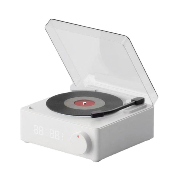 Duosi X11 Vinyl Atomic Retro Bluetooth Speaker Desktop Creative Alarm Clock(White) - free shipping - PMC TechLife - Order now!