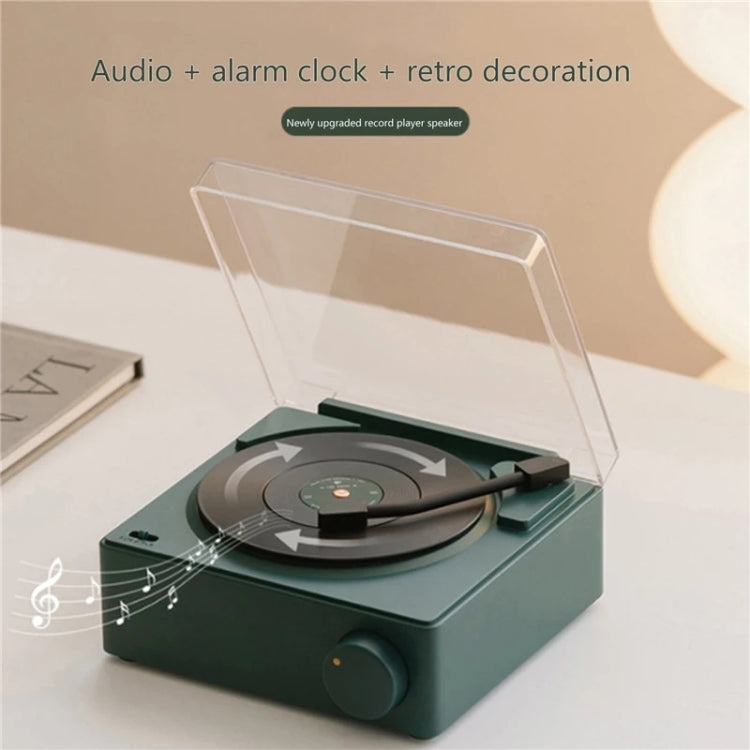 Duosi X11 Vinyl Atomic Retro Bluetooth Speaker Desktop Creative Alarm Clock(Pink) - free shipping - PMC TechLife - Order now!