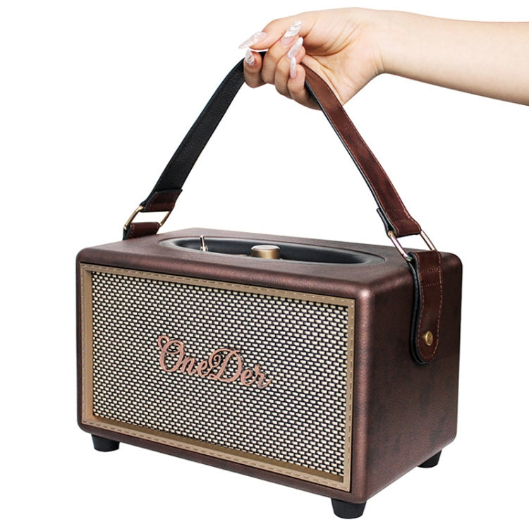Oneder D6 40W Retro Classic Wooden Portable Outdoor Bluetooth Speaker(Brown) - free shipping - PMC TechLife - Order now!