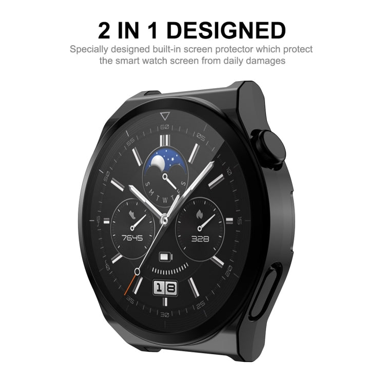 For Huawei Watch GT 3 Pro 46mm ENKAY Full Coverage Electroplated Soft TPU Case with Screen Protection(Golden) - free shipping - PMC TechLife - Order now!
