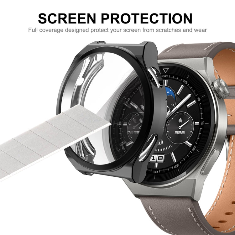 For Huawei Watch GT 3 Pro 46mm ENKAY Full Coverage Electroplated Soft TPU Case with Screen Protection(Golden) - free shipping - PMC TechLife - Order now!