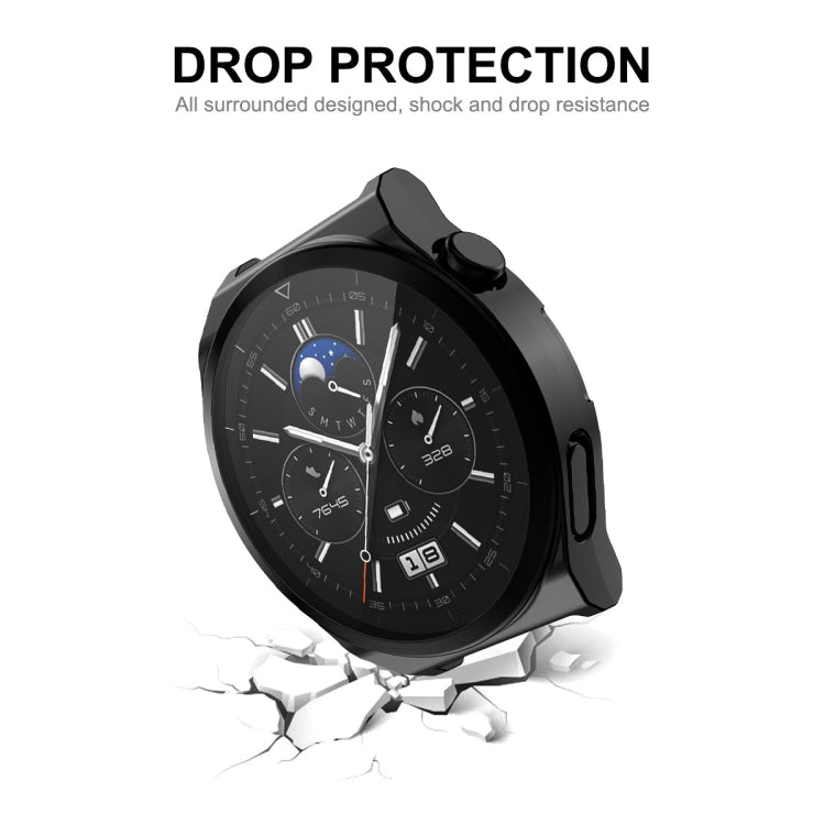 For Huawei Watch GT 3 Pro 46mm ENKAY Full Coverage Electroplated Soft TPU Case with Screen Protection(Golden) - free shipping - PMC TechLife - Order now!
