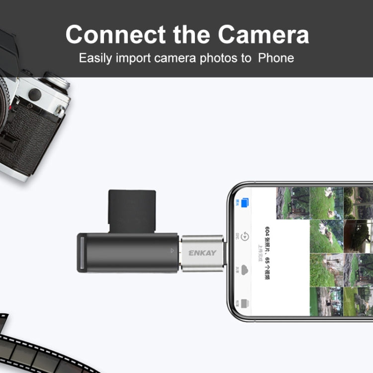 ENKAY ENK-AT110 8 Pin Male to USB 3.0 Female Aluminium Alloy OTG Adapter(Golden) - Converter & Adapter by ENKAY | Online Shopping South Africa | PMC TechLife | Buy Now Pay Later Mobicred