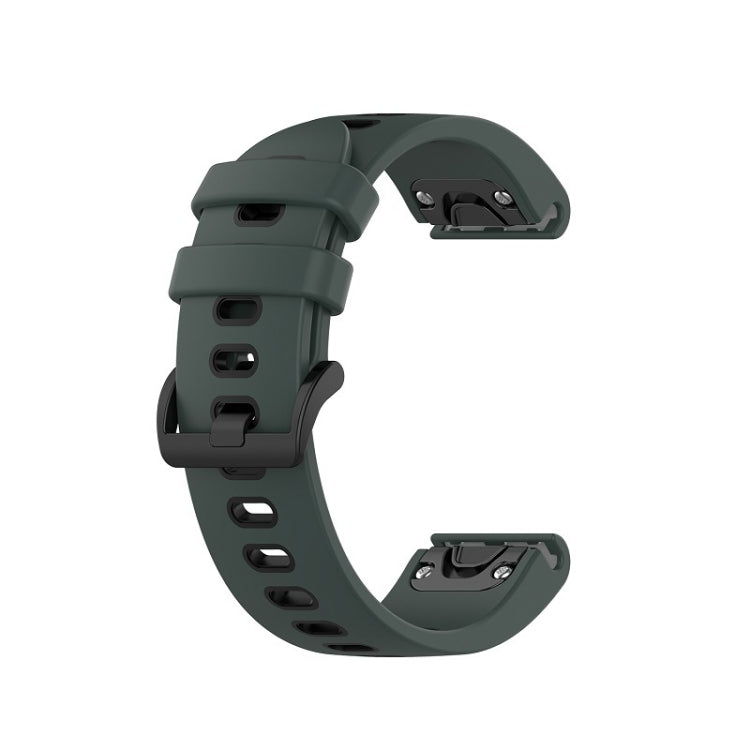 Compatible with Garmin EPIX Gen2 22mm Silicone Sports Two-Color Watch Band(Olive Green+Black) - Watch Bands by PMC TechLife | Online Shopping South Africa | PMC TechLife | Buy Now Pay Later Mobicred