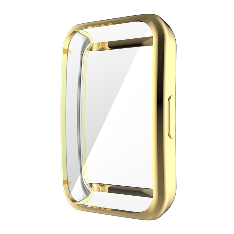 For Huawei Band 7/6 / Honor Band 6 ENKAY Hat-Prince Full Coverage Electroplated Soft TPU Case with Screen Protection(Golden) - Watch Cases by ENKAY | Online Shopping South Africa | PMC TechLife | Buy Now Pay Later Mobicred