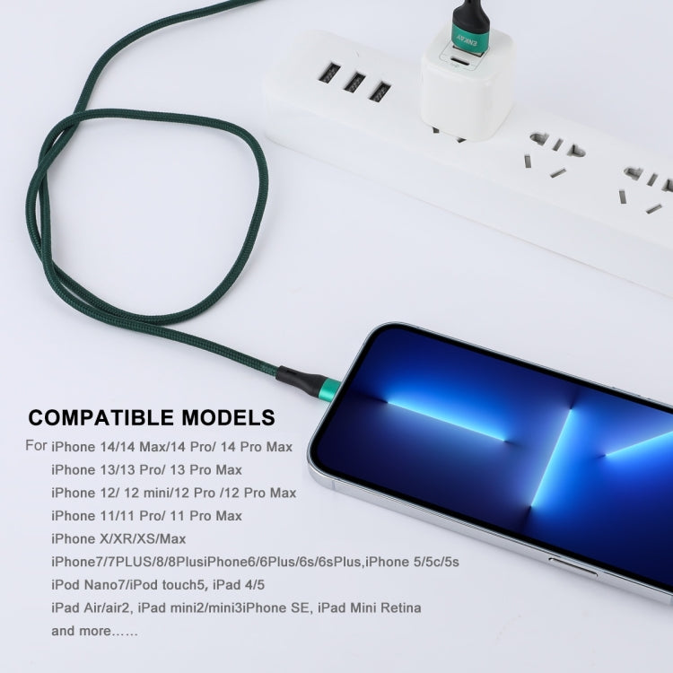 ENKAY ENK-CB118 1m USB 3.0 to 8 Pin 3A Fast Charging Sync Data Cable(Orange) - Normal Style Cable by ENKAY | Online Shopping South Africa | PMC TechLife | Buy Now Pay Later Mobicred