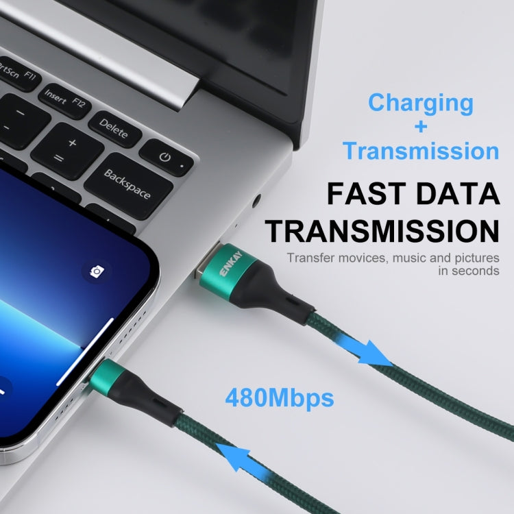 ENKAY ENK-CB118 1m USB 3.0 to 8 Pin 3A Fast Charging Sync Data Cable(Orange) - Normal Style Cable by ENKAY | Online Shopping South Africa | PMC TechLife | Buy Now Pay Later Mobicred