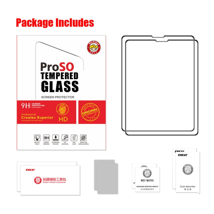 2pcs ENKAY Full Glue Tempered Glass Full Film For iPad Pro 11 2022 / 2021 / 2020 / 2018 / Air 2022 / 2020 10.9 - free shipping - PMC TechLife - Order now!