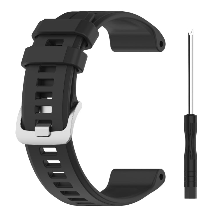 Compatible with Garmin Approach S60 22mm Solid Color Silicone Watch Band(Black) - Watch Bands by PMC TechLife | Online Shopping South Africa | PMC TechLife | Buy Now Pay Later Mobicred