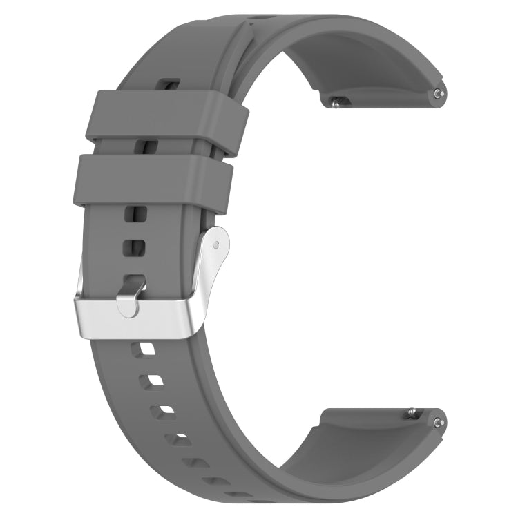 Protruding Head Silicone Strap Silver Buckle For Samsung Galaxy Watch Heart-L 20mm(Gray) - Watch Bands by PMC TechLife | Online Shopping South Africa | PMC TechLife | Buy Now Pay Later Mobicred